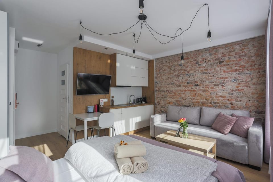 Kitchen or kitchenette, Living room, Seating area