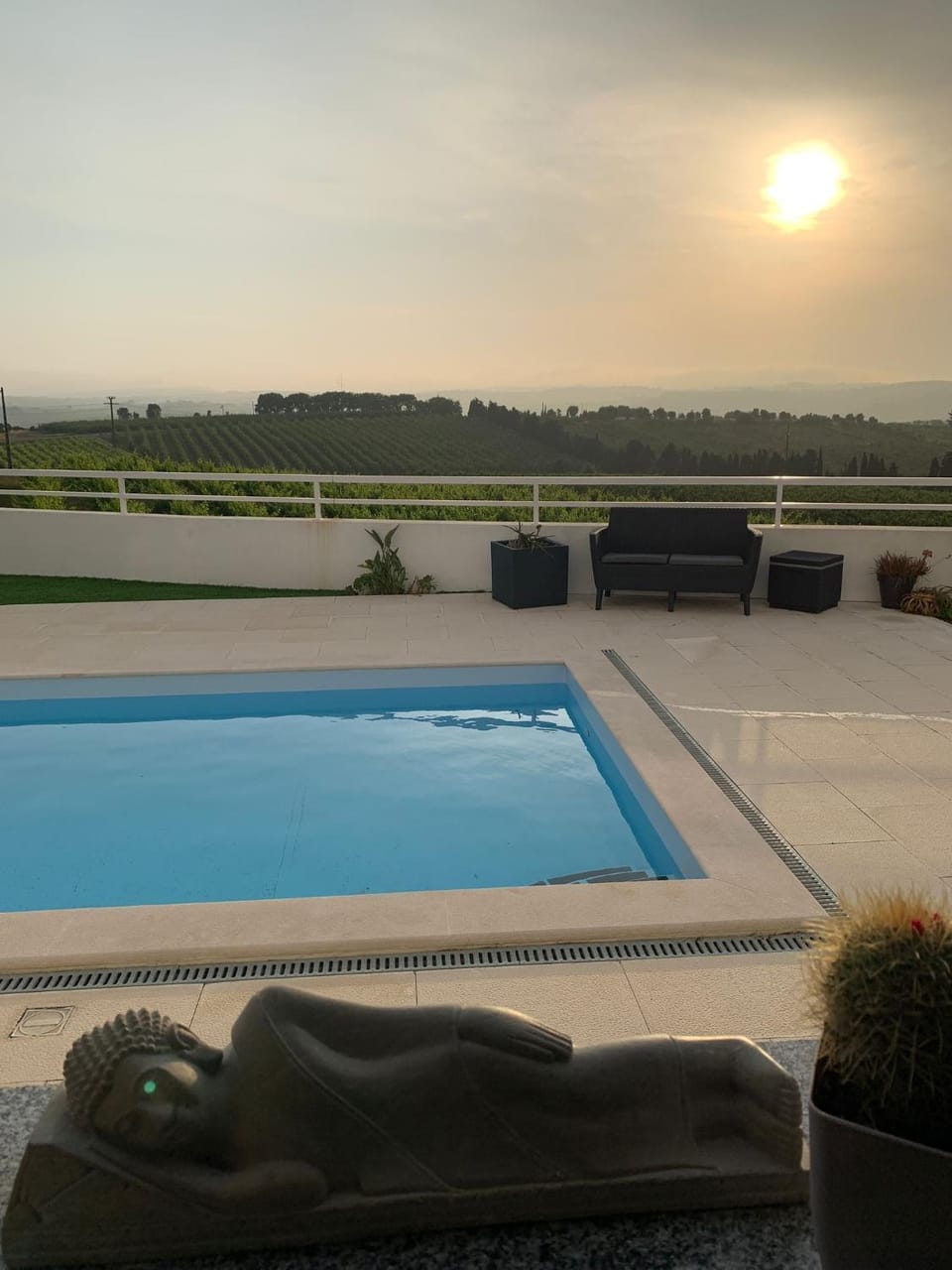 Swimming pool, Sunset