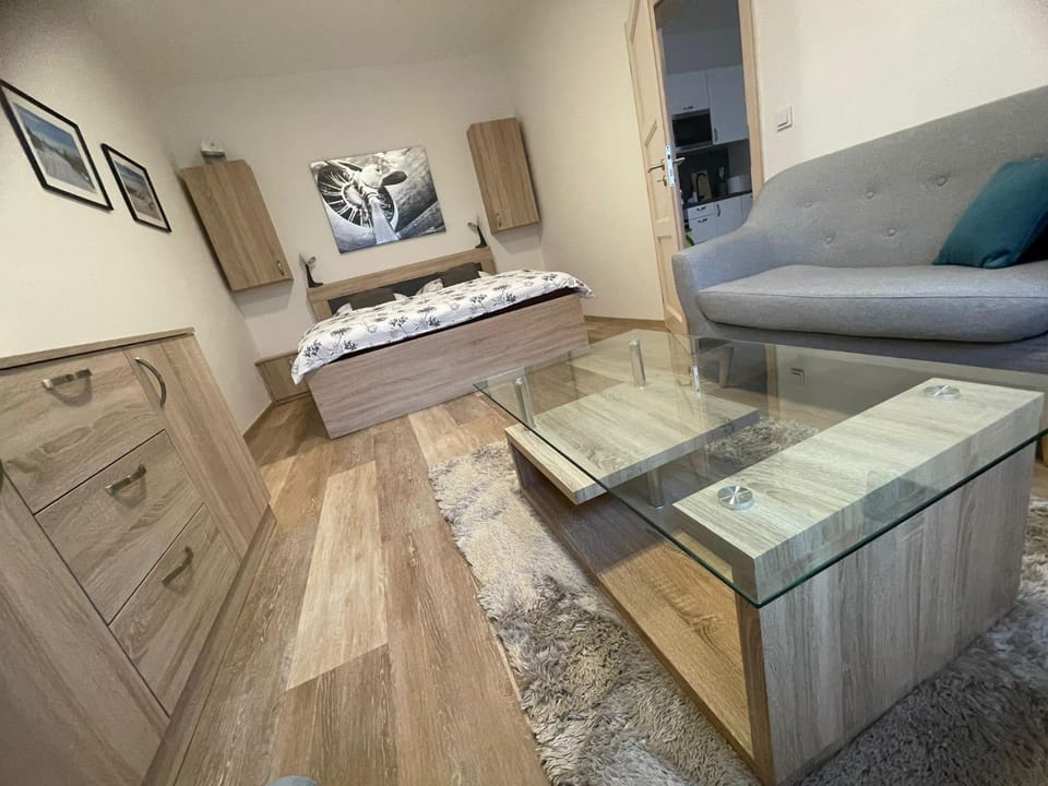 Bed, Kitchen or kitchenette, Living room, Bedroom