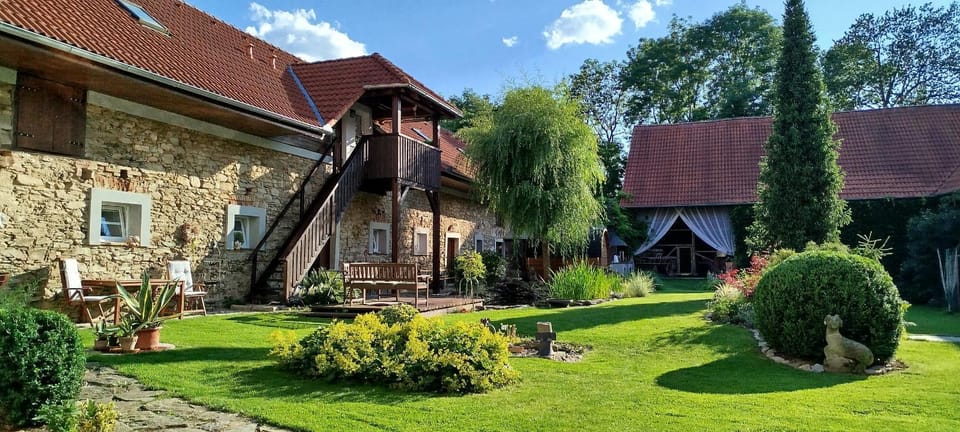Property building, Summer, Garden, Garden view