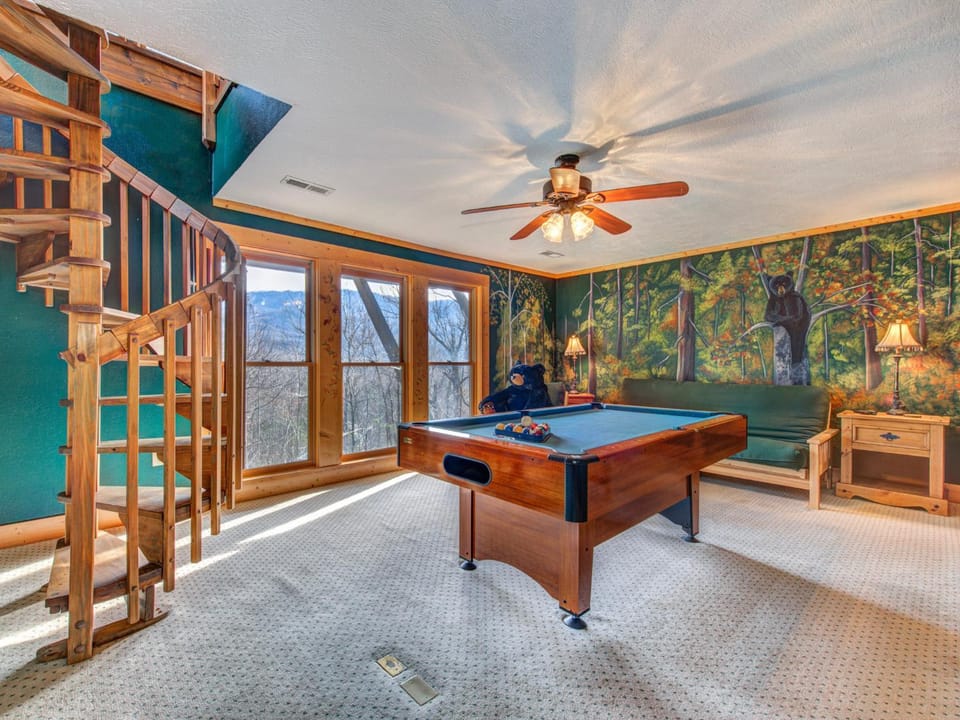 Billiard, Game Room, Seating area, Mountain view, furniture