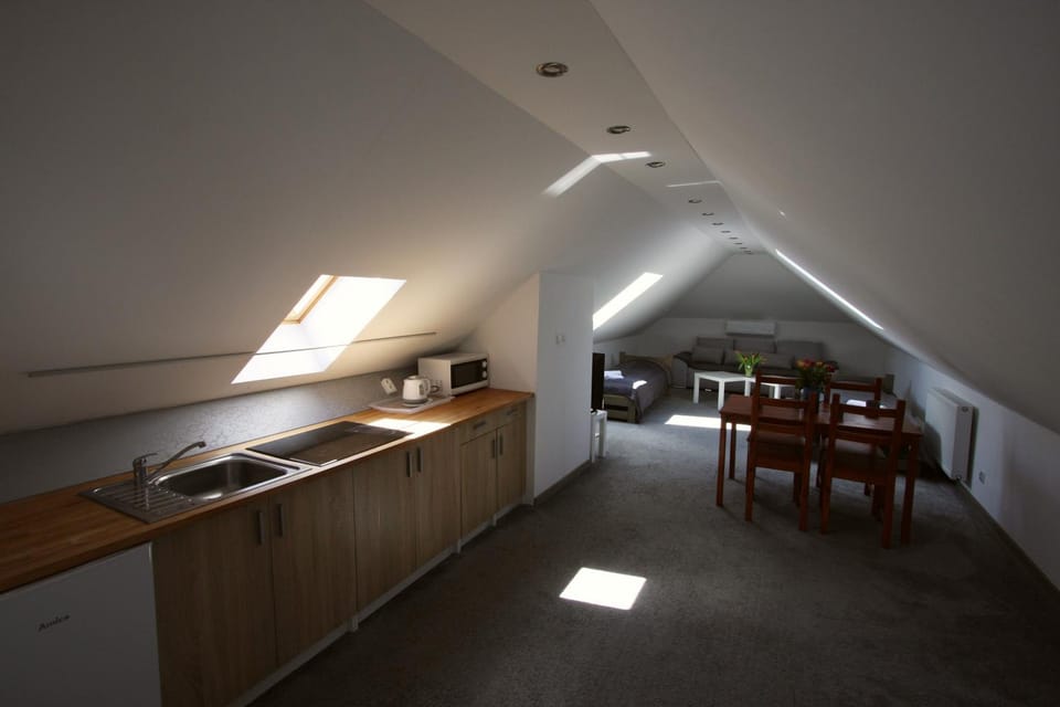 Kitchen or kitchenette, Living room, Dining area, hair dresser