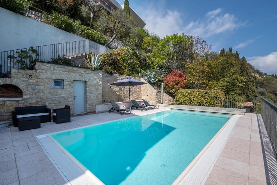 Property building, Living room, Swimming pool