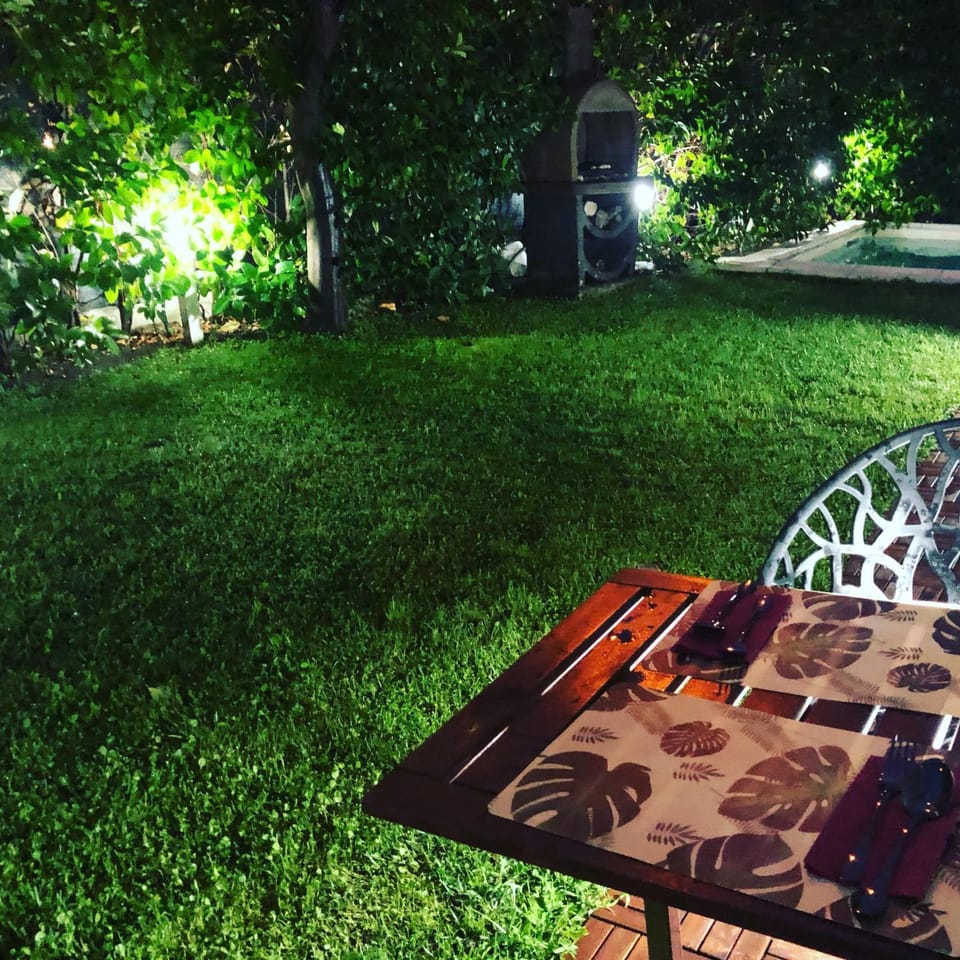Night, Natural landscape, Garden, Garden view