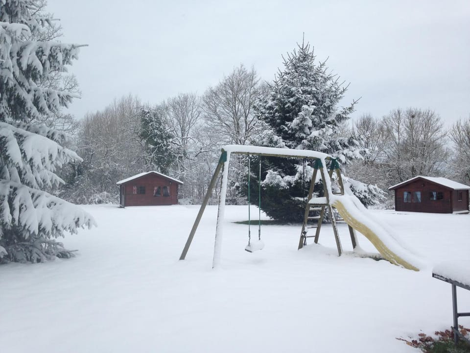 Property building, Winter, Children play ground