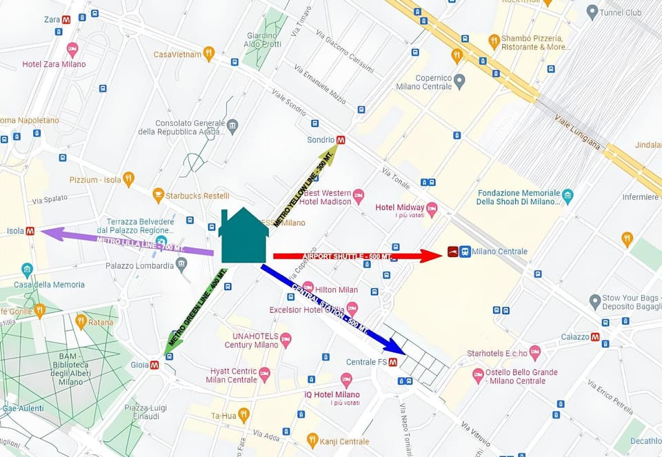 Text overlay, Area and facilities