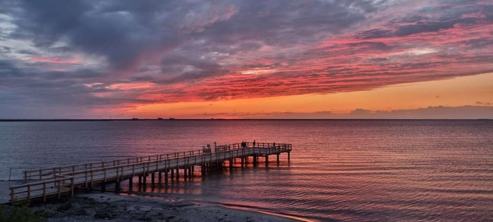 Natural landscape, Sea view, Sunset