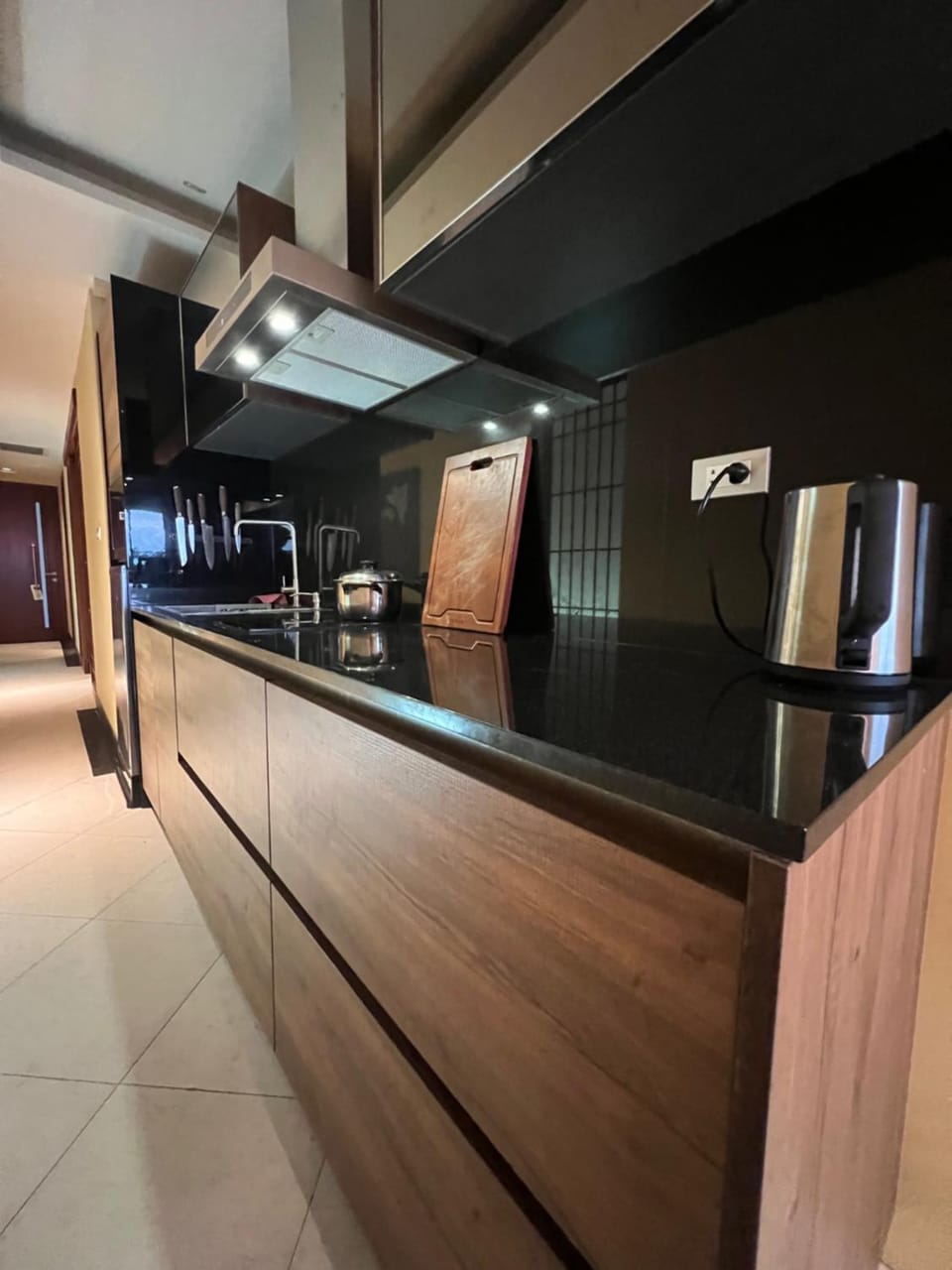 Kitchen or kitchenette, oven, stove, toaster