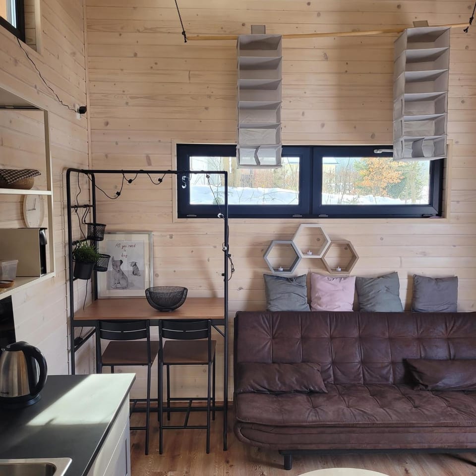 Kitchen or kitchenette, Living room, Seating area
