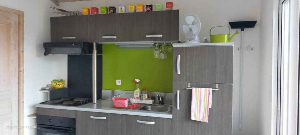 Kitchen or kitchenette, oven, stove