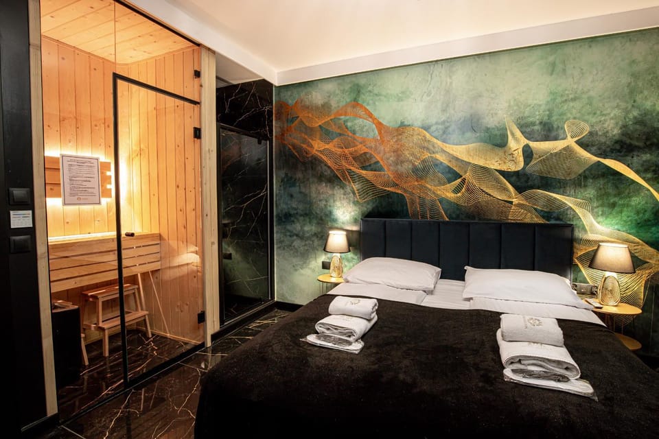 Sauna, Photo of the whole room, Bedroom, towels