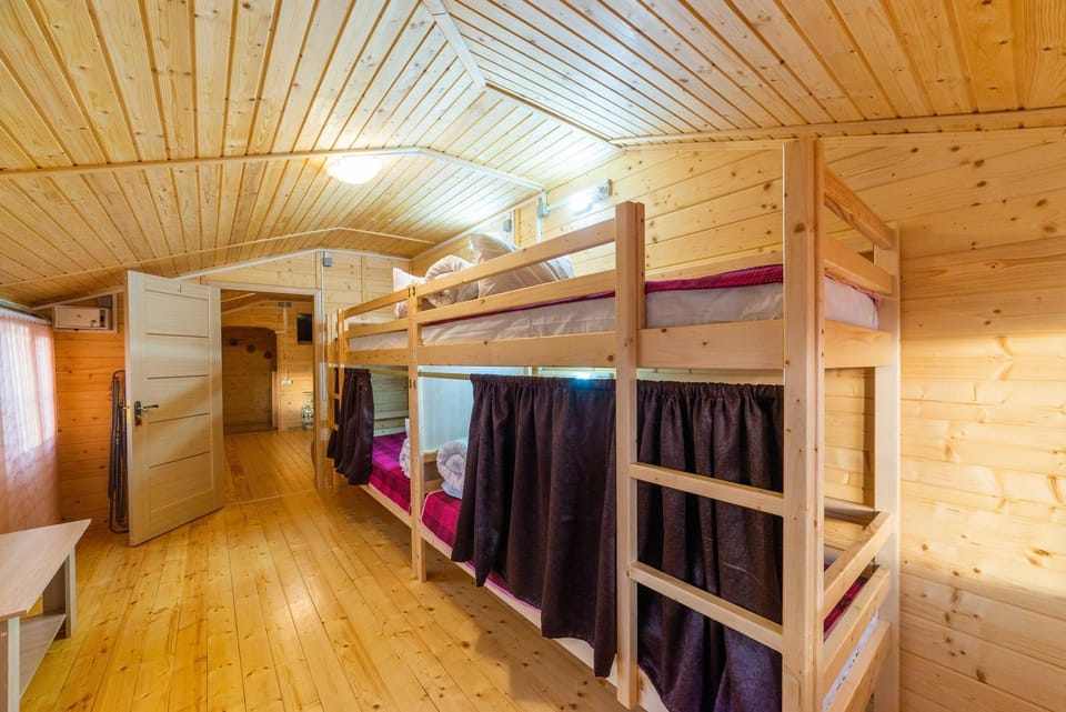 Photo of the whole room, bunk bed, wardrobe