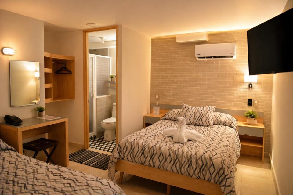 Bed, air conditioner