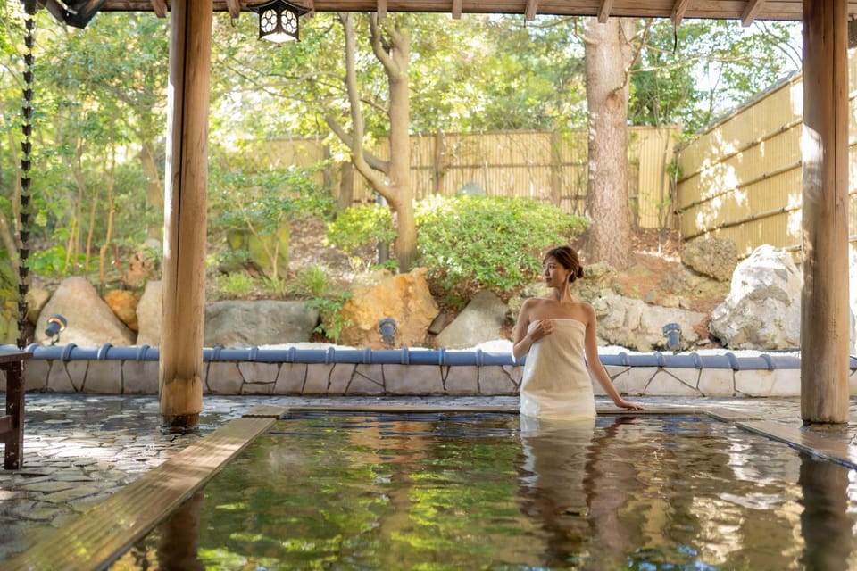 Day, People, Natural landscape, Garden, Hot Spring Bath, Hot Tub, Sauna, Garden view, Area and facilities, children, young children, older children, group of guests, Open Air Bath, Public Bath, Family, heating