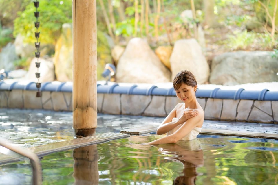 Day, People, Natural landscape, Garden, Hot Tub, Sauna, Garden view, Area and facilities, children, young children, older children, group of guests, Open Air Bath, Public Bath, Family, heating