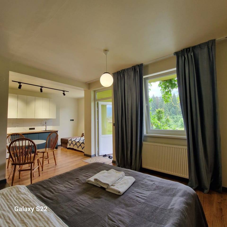 Bed, Living room, Photo of the whole room, Seating area, Bedroom