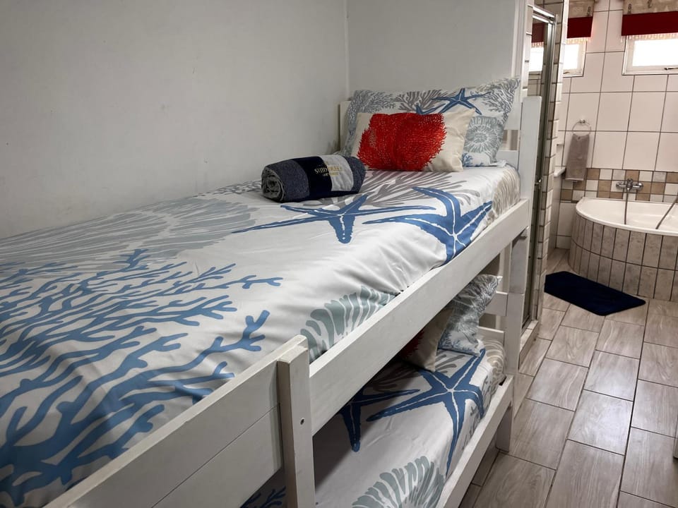 Bathroom, bunk bed