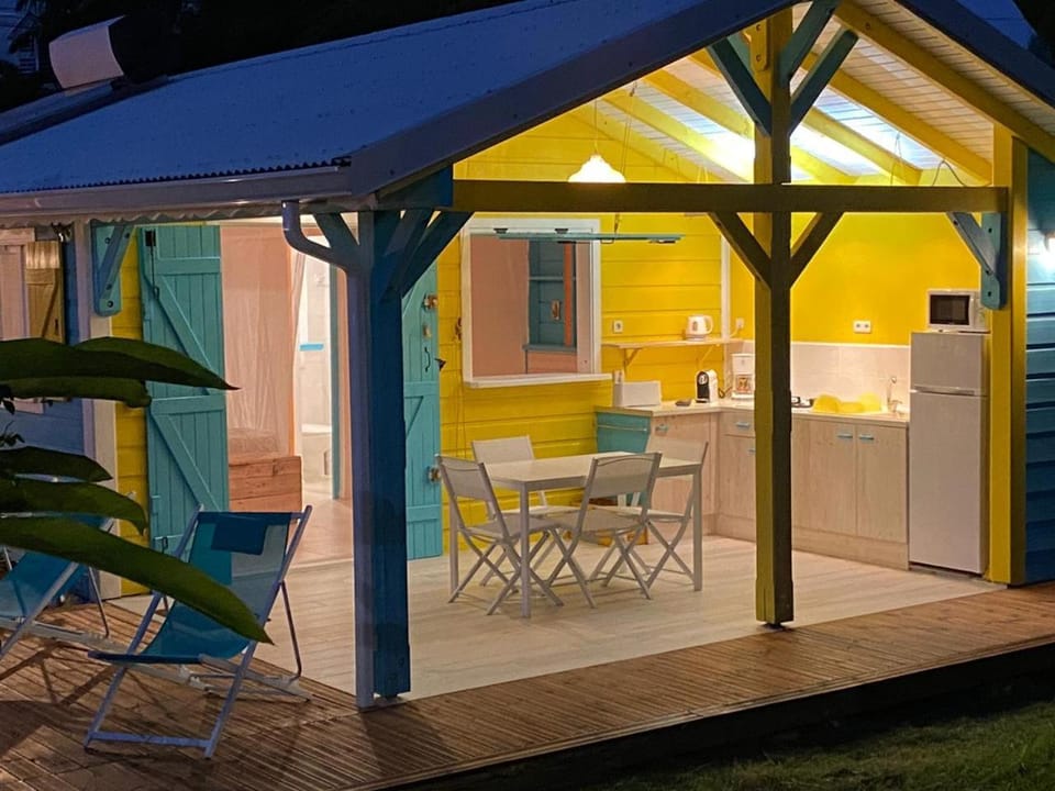 Property building, Patio, Night