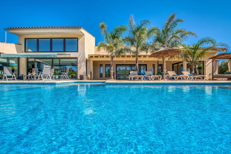 Property building, Living room, Swimming pool