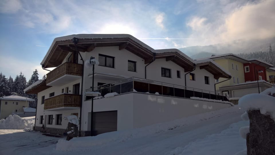 Property building, Winter, On site, Sunset