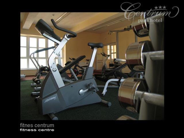 Fitness centre/facilities, Text overlay