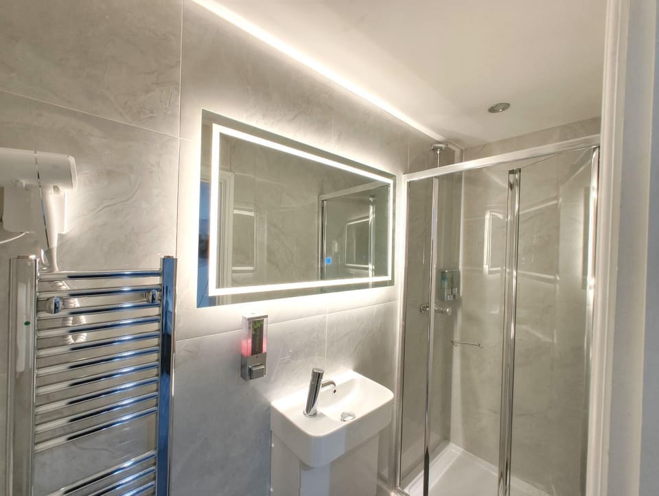 Shower, Toilet, Bathroom, hair dryier
