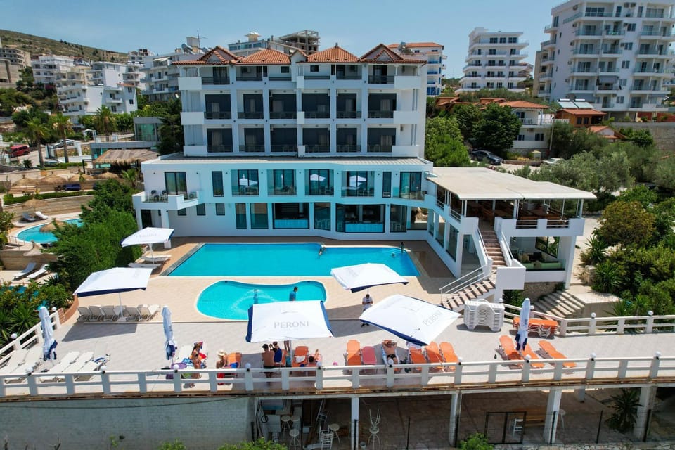 Property building, Pool view, Swimming pool