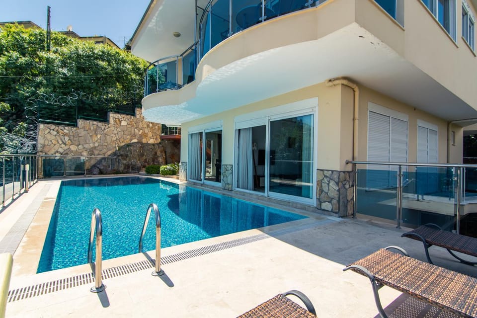 Property building, Patio, Facade/entrance, Pool view, Swimming pool