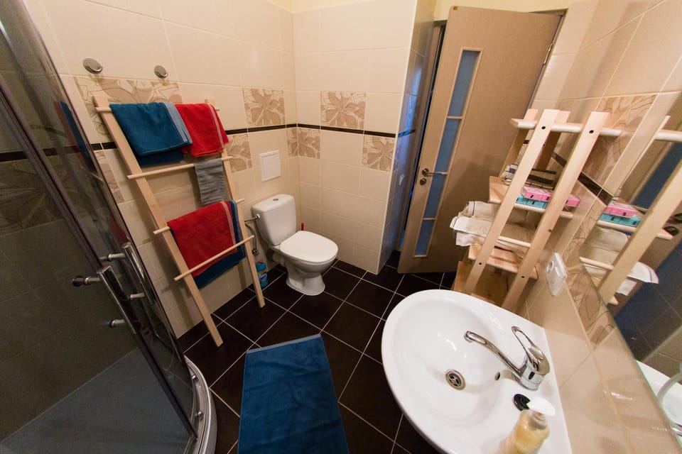 Shower, Toilet, Bathroom, towels