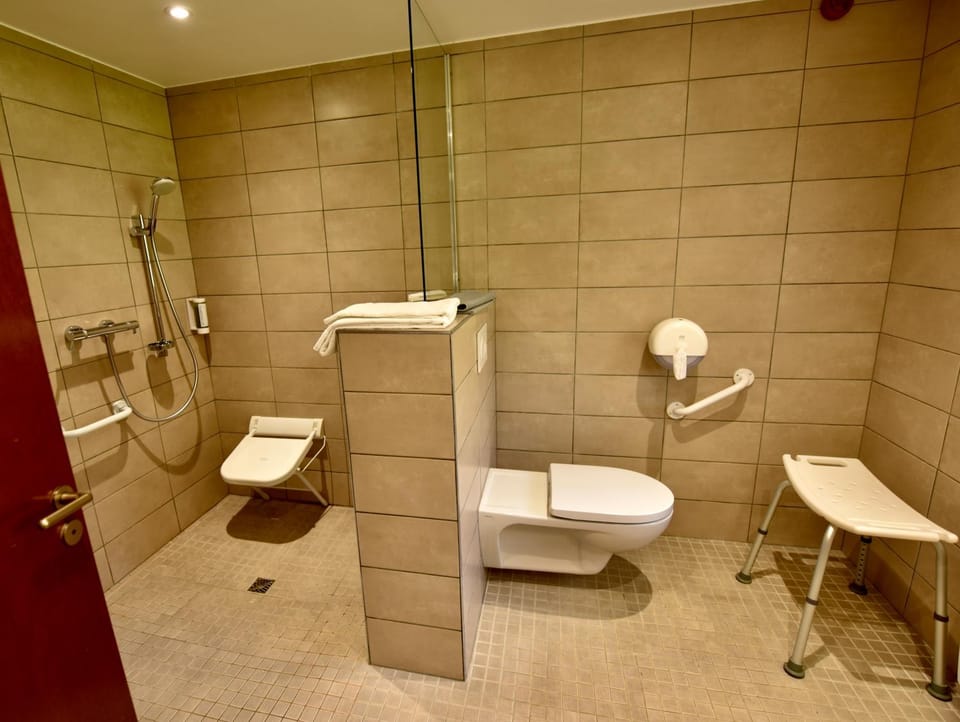 Toilet, Bathroom, towels