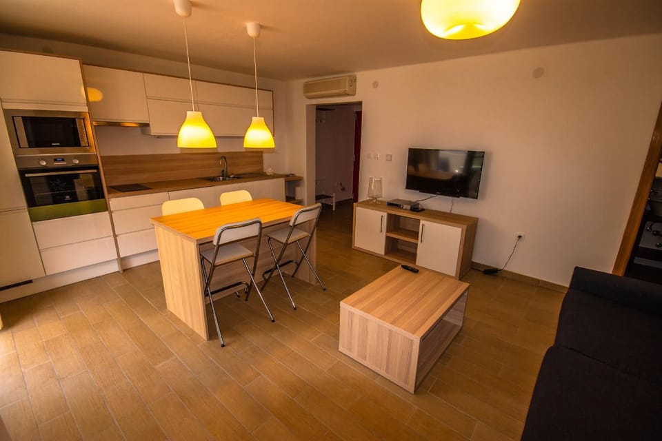 Living room, kitchen