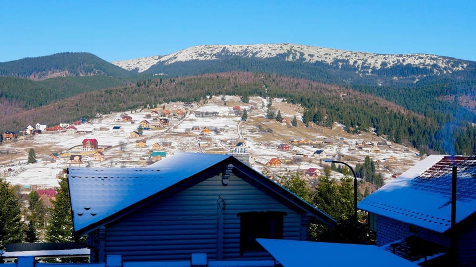 Winter, City view, Mountain view