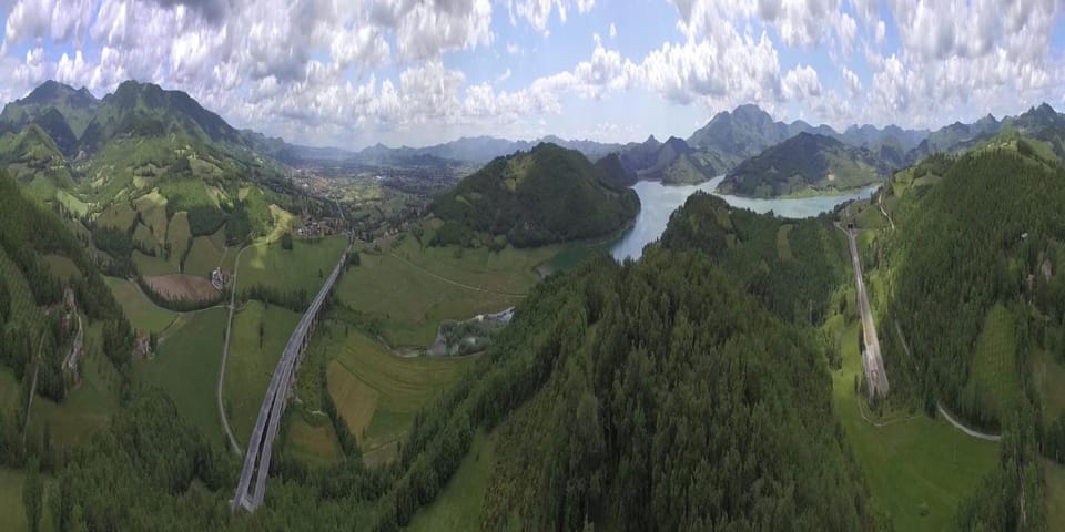 Day, Natural landscape, Bird's eye view, Lake view