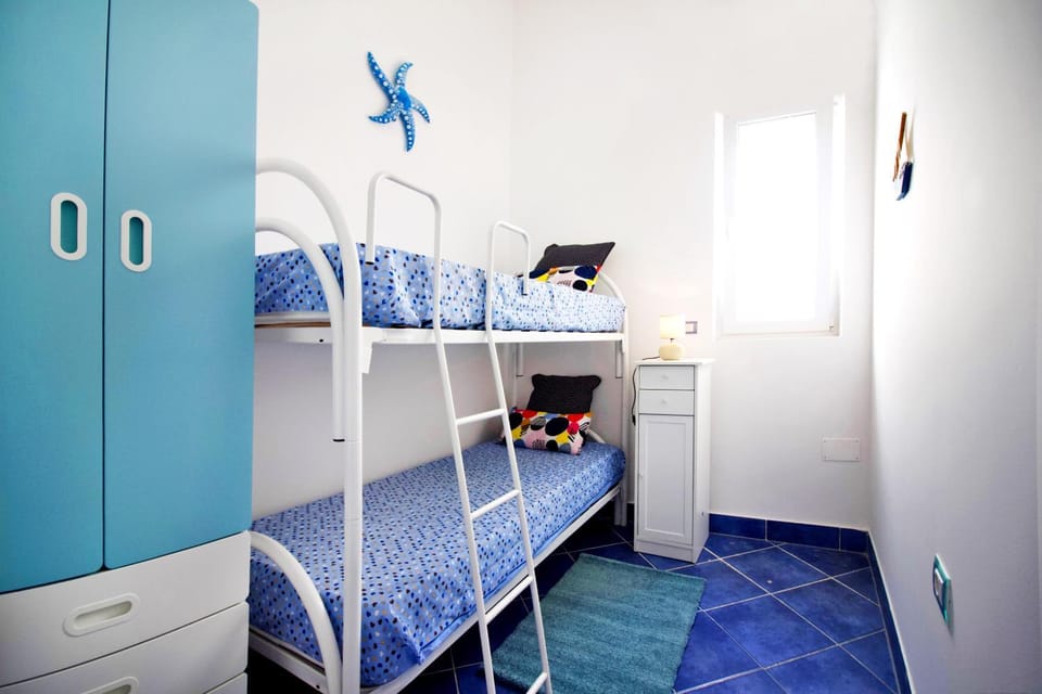 bunk bed, wardrobe