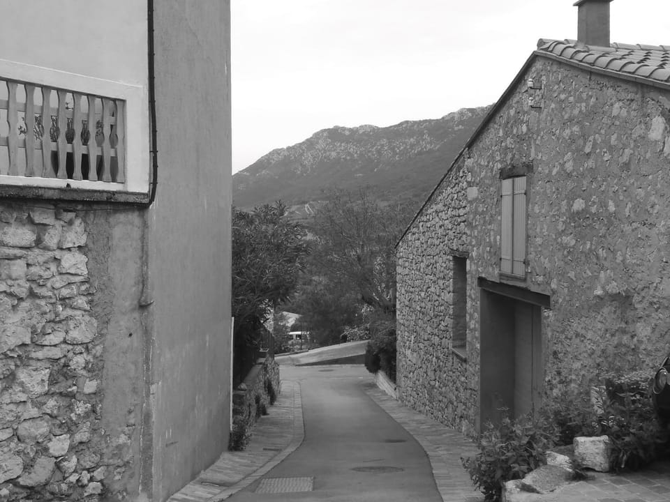 Property building, Winter, Mountain view, Street view