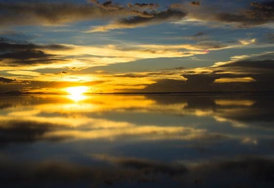 Natural landscape, Sea view, Sunset