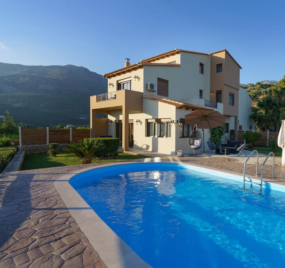 Family Villa Ellis Plakias with private pool 200m to the beach walking distance to the amenities Villa in Crete