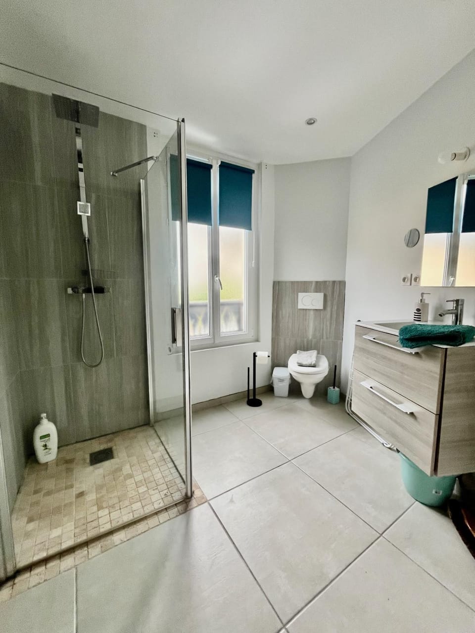 Shower, Toilet, Bathroom, towels