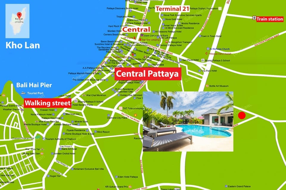 Villa Pattaya Hill, Free Electricity, minutes from Beach and Pattaya Villa in Pattaya City