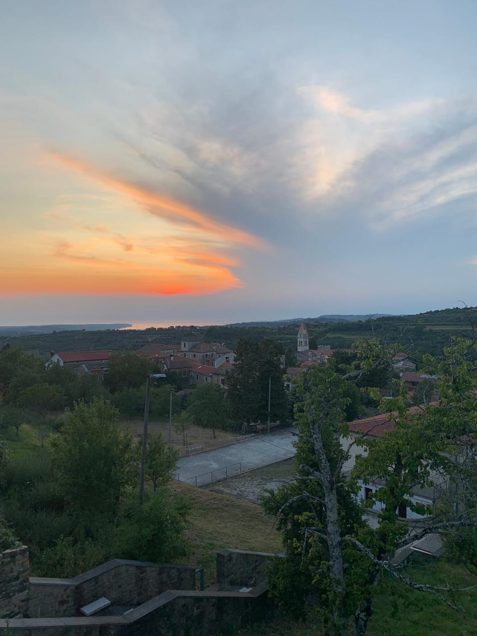 Garden view, Sunset