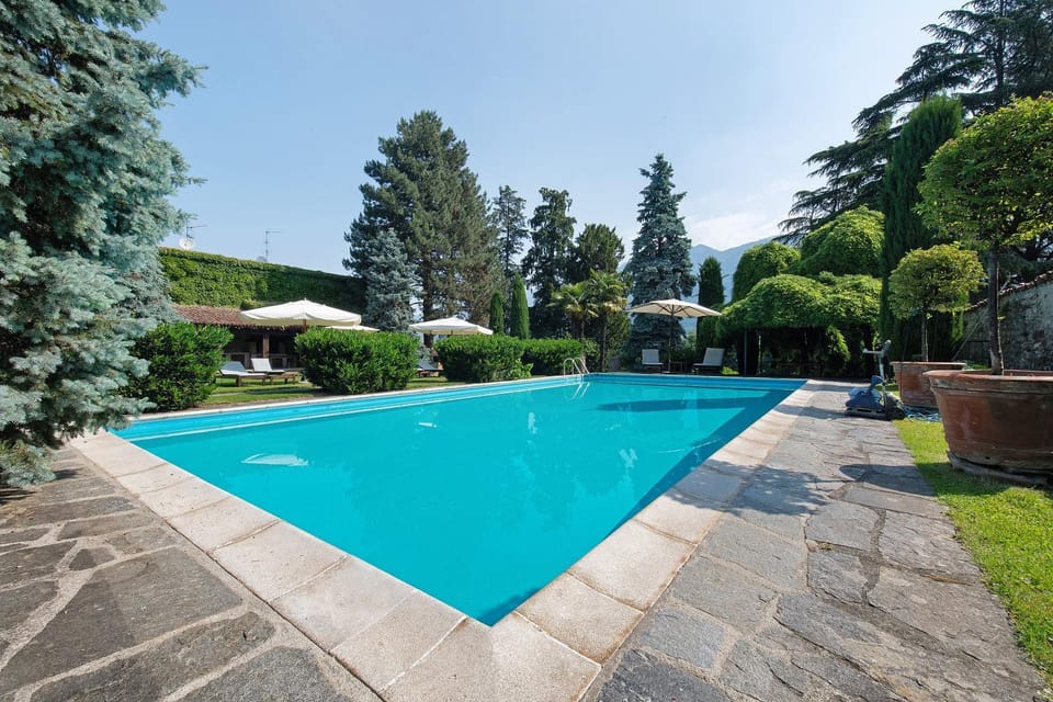 Property building, Living room, Swimming pool