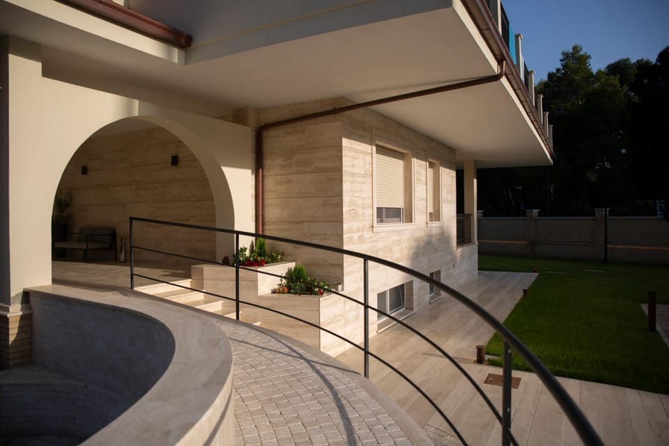 Property building, Patio, Facade/entrance, Day, View (from property/room), Floor plan, Garden view