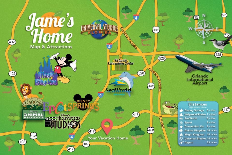 G - New 5 Bedroom Home - 5 Miles to Disney - Free Water Park - Private Pool House in Kissimmee