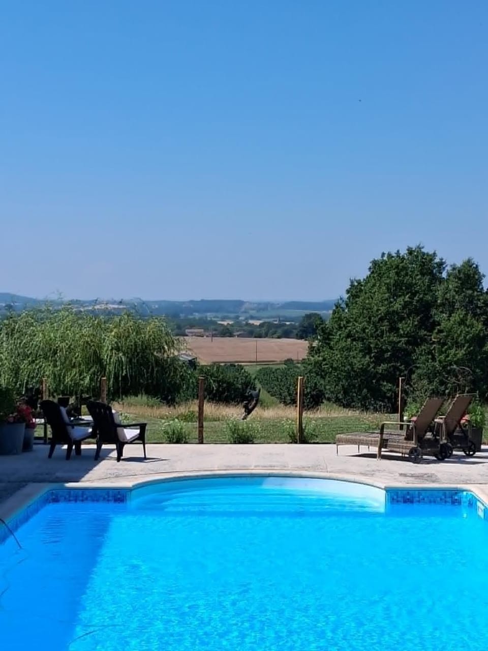 Pool view, Swimming pool, sunbed