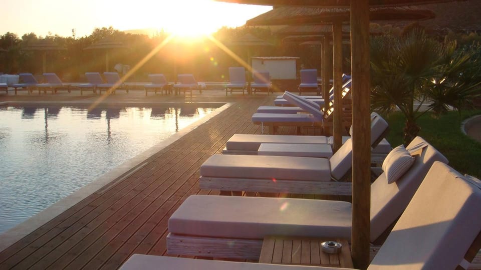 Swimming pool, Sunset