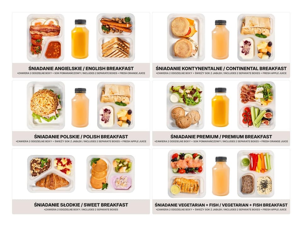 Breakfast, Continental breakfast, English/Irish breakfast