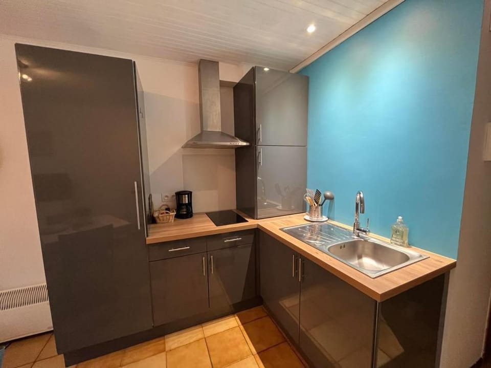 Kitchen or kitchenette, stove, kitchen