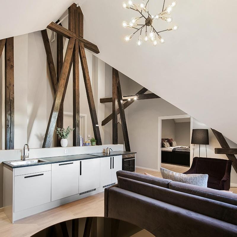 Kitchen or kitchenette, Living room