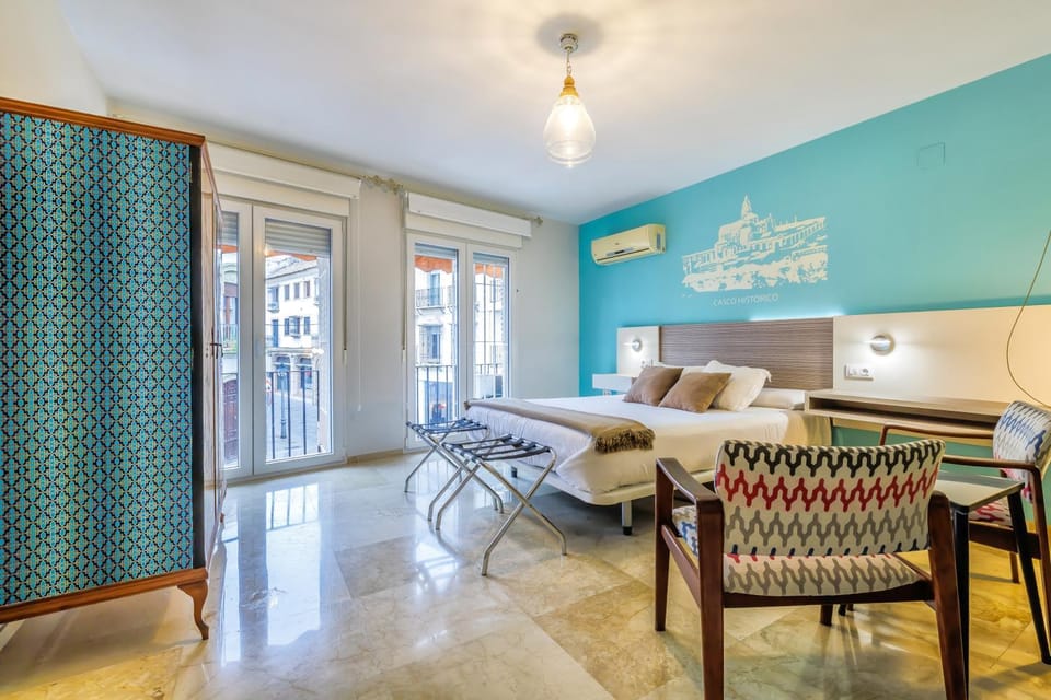 Bed, Balcony/Terrace, Bedroom, heating, towels, wardrobe, air conditioner