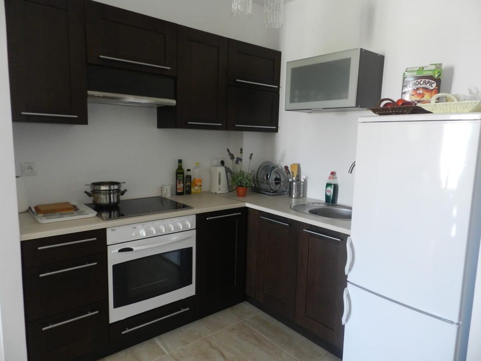 Kitchen or kitchenette, dishwasher, oven, stove, toaster